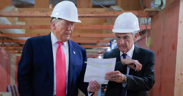 watch:-fed-chair-jerome-powell-fumes-as-trump-hands-him-a-document-during-building-tour