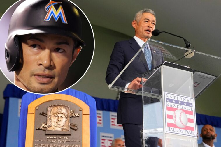 ichiro-delivers-savage-marlins-joke-during-hall-of-fame-speech