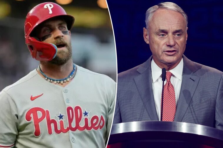 bryce-harper,-mlb-commissioner-rob-manfred-have-heated-clubhouse-blowup-in-stunning-scene