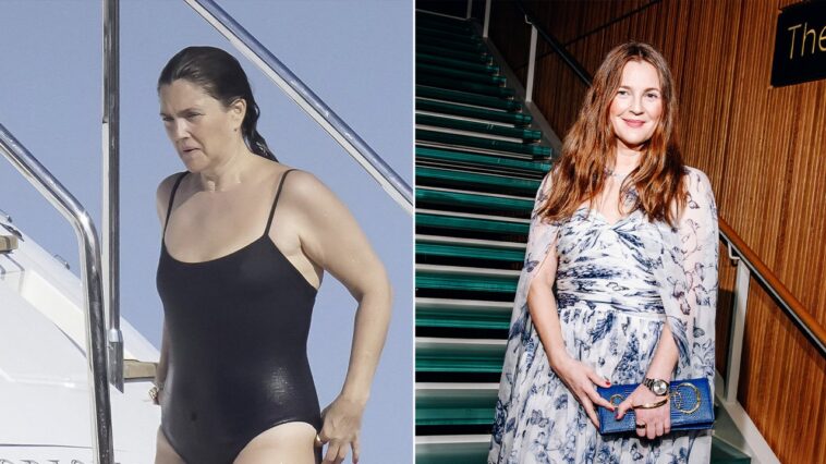 drew-barrymore-flaunts-natural-beauty-in-black-swimsuit-during-luxurious-yacht-getaway