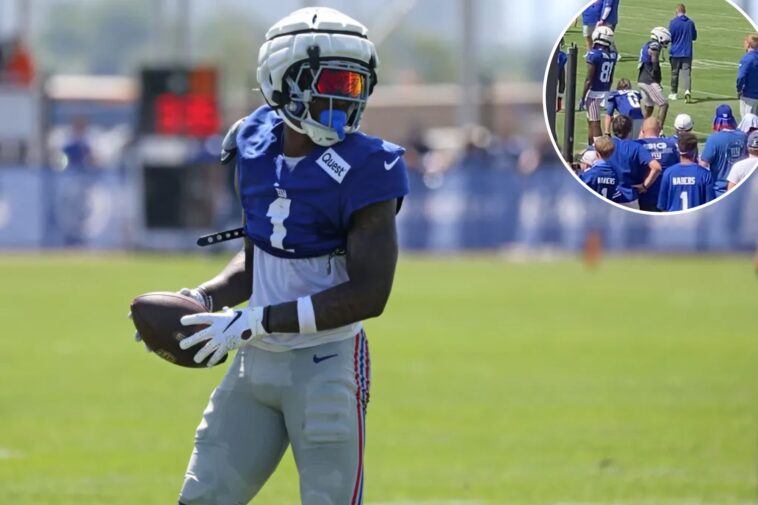 malik-nabers-exits-practice-with-apparent-shoulder-injury-in-giants-training-camp-scare