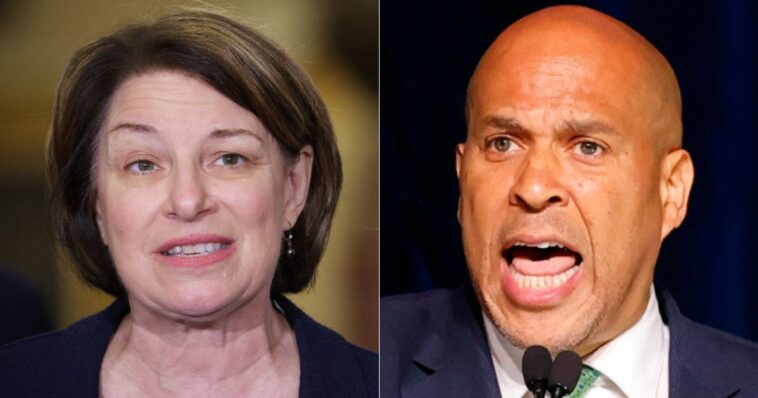 watch:-cory-booker-screams-at-amy-klobuchar-as-he-attacks-fellow-democrats-on-senate-floor