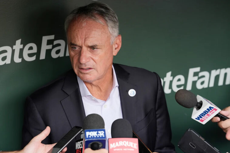 mlb-commissioner-rob-manfred-downplays-reported-bryce-harper-confrontation:-‘we-shook-hands’