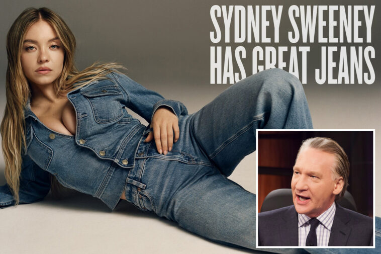 bill-maher-slams-woke-mob-over-sydney-sweeney-jeans-ad-controversy:-‘it-doesn’t-help-that-her-bra-size-is 36kkk’