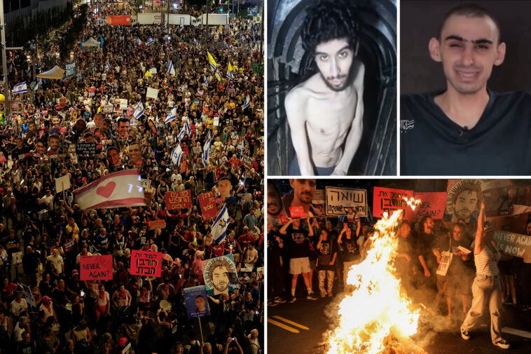 tens-of-thousands-of-israelis-call-for-end-to-war-after-hamas-video-shows-emaciated-captives