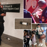camouflage-mask-wearing-cyclist-unleashes-bear-spray-during-nyc-subway-clash-–-hitting-8-riders:-cops,-sources