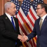 johnson-dines-with-netanyahu-in-landmark-visit,-highest-us-official-to-visit-occupied-west-bank