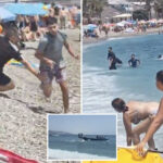 wild-video-shows-sunbathers-tackling-migrants-who-jump-off-boat-at-a-packed-beach-in-spain