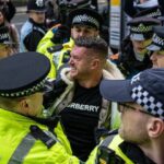 uk-fallen:-tommy-robinson-arrested-2nd-time-this-week-for-posting-“f***-palestine-–-f***-hamas-–-f***-islam”-after-self-defense-arrest-monday