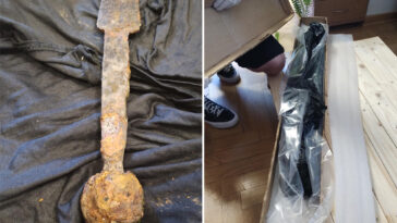 fisherman-inadvertently reels-in-700-year-old-sword-from-polish-river