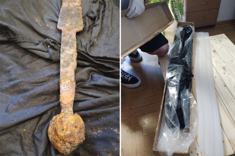 fisherman-inadvertently reels-in-700-year-old-sword-from-polish-river
