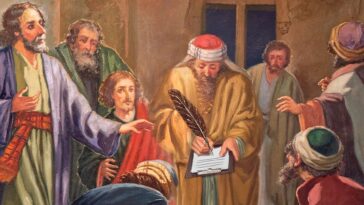 apostles-quickly-start-acting-pious-as-they-notice-luke-watching-and-taking-notes
