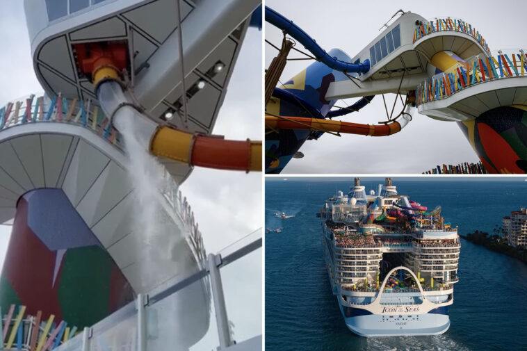 frightened-royal-caribbean-passengers-scream-as-icon-of-the-seas’-water-slide-glass-suddenly-shatters,-injuring-guest,-video-shows