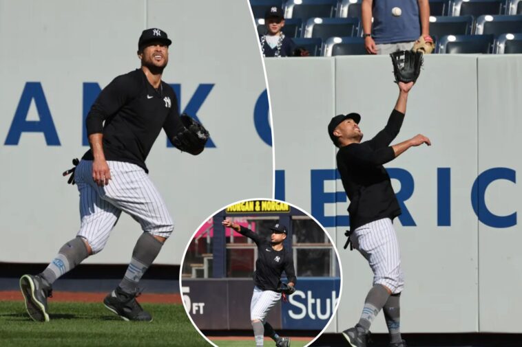 yankees’-giancarlo-stanton-prepping-for-first-outfield-assignment-in-nearly-two-years