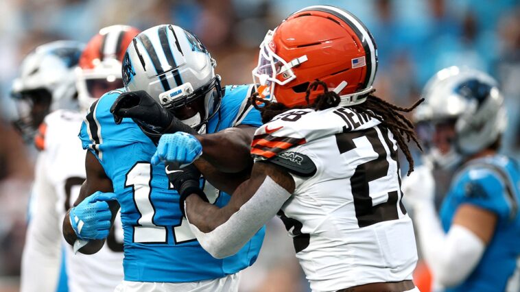 panthers’-xavier-legette,-browns’-rayshawn-jenkins-ejected-after-exchanging-blows-during-preseason-matchup