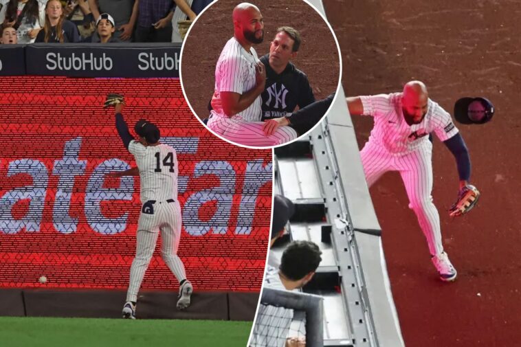 yankees-lose-amed-rosario-to-il-after-deadline-pickup-crashes-into-outfield-wall