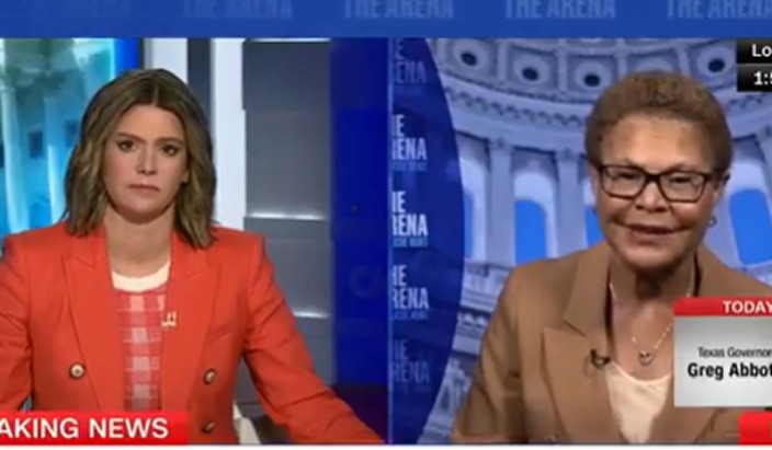 los-angeles-mayor-karen-bass-called-out-for-going-on-cnn-and-claiming-crime-in-the-city-is-down-(video)