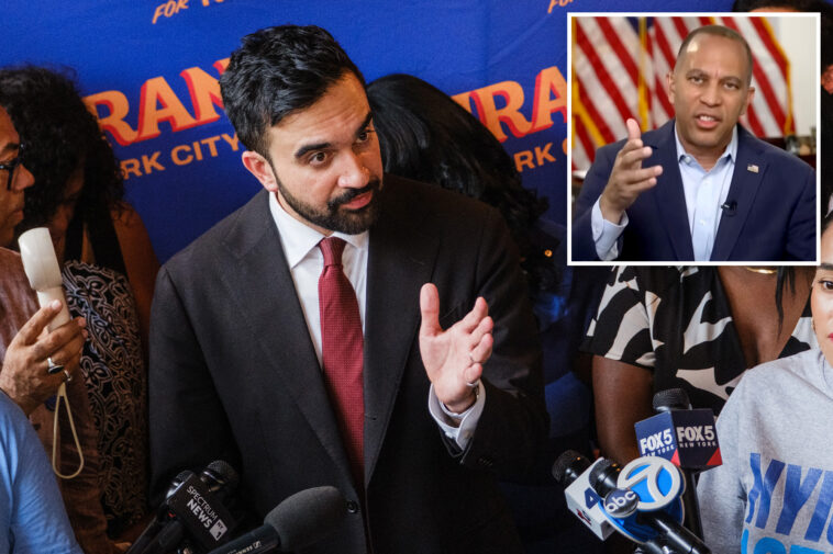 hakeem-jeffries-bristles-when-grilled-about-nyc-socialist-zohran-mamdani:-‘not-even-the-mayor’