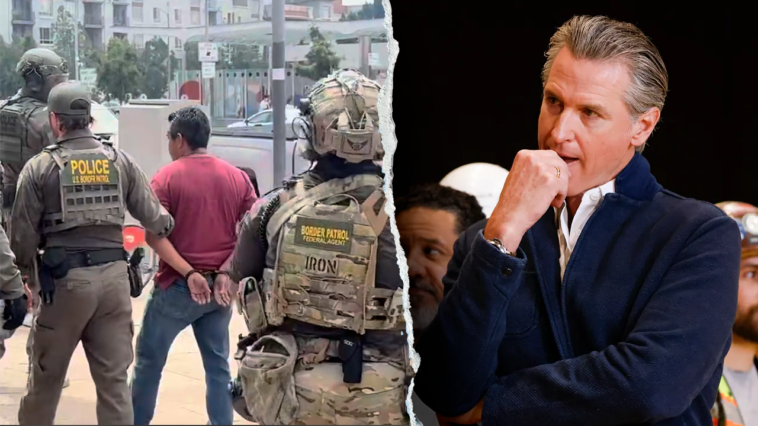 watch:-us-border-patrol-agents-make-arrest-outside-gavin-newsom-anti-trump-rally