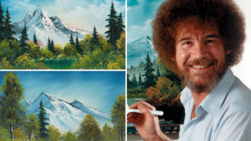 bob-ross-paintings-beat-expectations-at-auction,-marking-milestone-for-late-artist