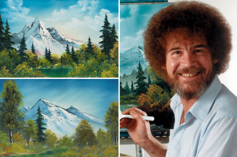 bob-ross-paintings-beat-expectations-at-auction,-marking-milestone-for-late-artist