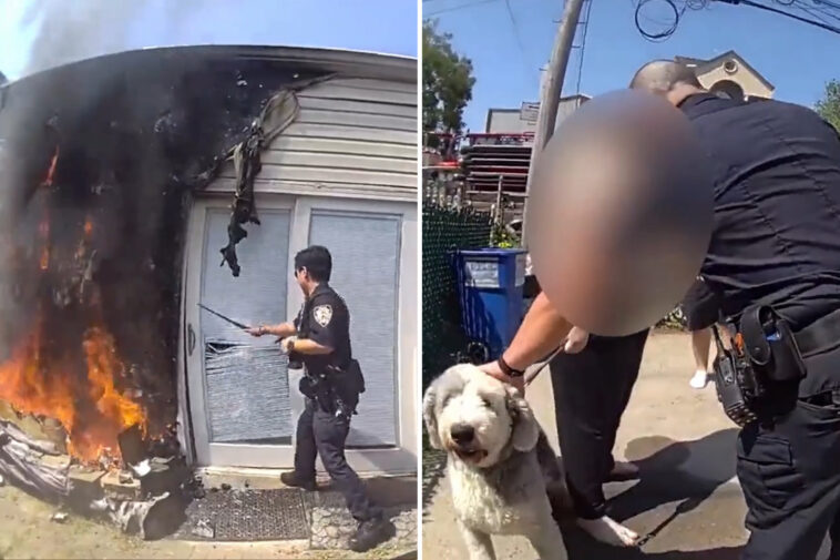 nyc-cops-battle-flames-to-save-residents,-dog-in-coney-island