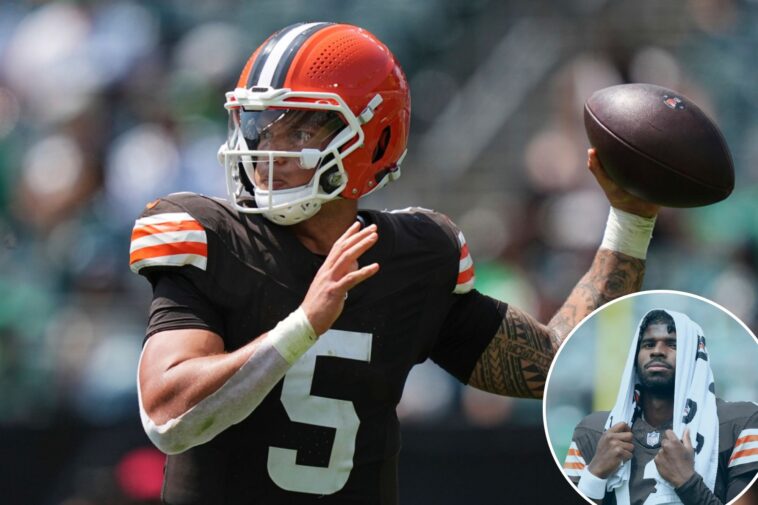browns’-dillon-gabriel-throws-pick-six-in-place-of-shedeur-sanders-in-mixed-preaseason-performance