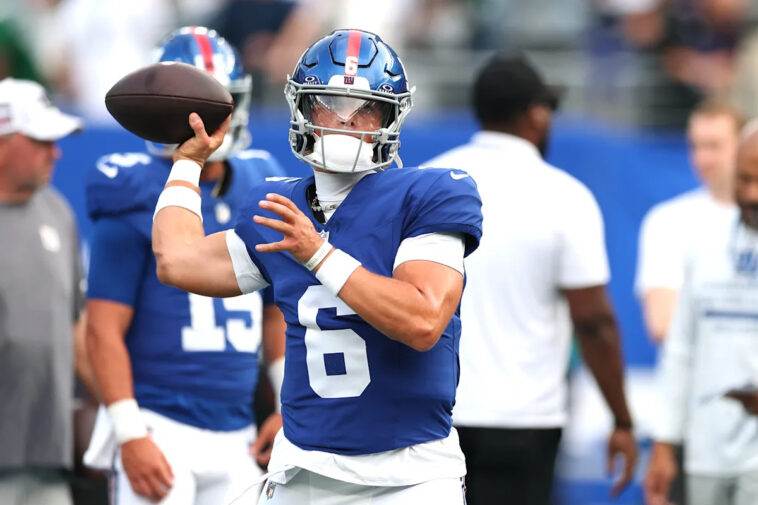 rookie-qb-jaxson-dart-continues-to-impress-for-giants,-while-jets’-justin-fields-struggles