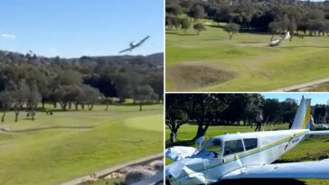 small-plane-crash-lands-onto-sydney-golf-course-in-lesson-gone-wrong,-caught-on-hair-raising-video