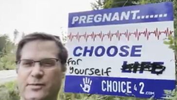 watch:-christian-reacts-to-vandalism-of-anti-abortion-billboard-–-‘you-can-just-see-the-selfishness’