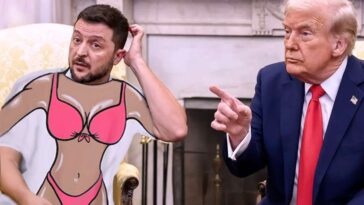 inappropriate?-zelenskyy-shows-up-to-negotiations-in-novelty-bikini-t-shirt
