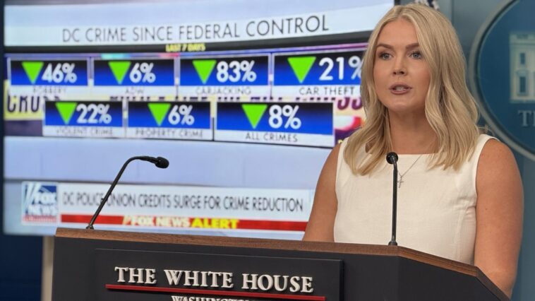 karoline-leavitt:-465-total-arrests-since-trump-began-federal-operations-in-dc-–-“president-trump’s-efforts-to-make-dc-safe-again-are-working”