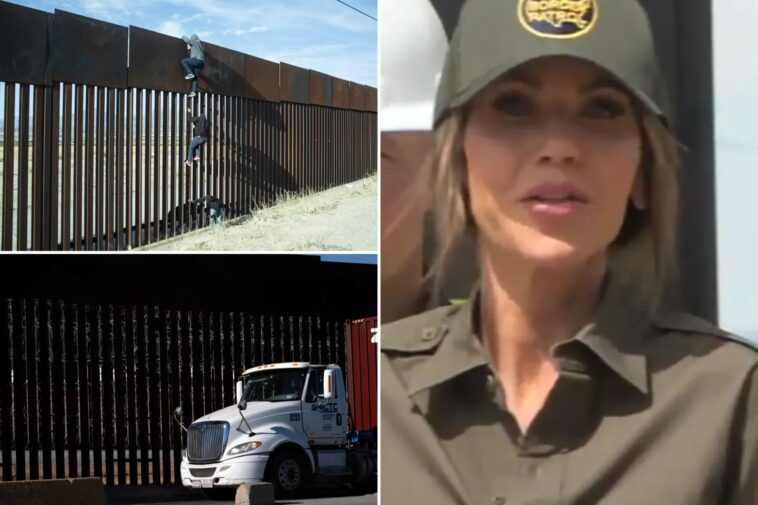 southern-border-wall-will-be-painted-black-to-make-it-‘even-harder-for-people-to-climb’:-dhs-secretary-kristi-noem