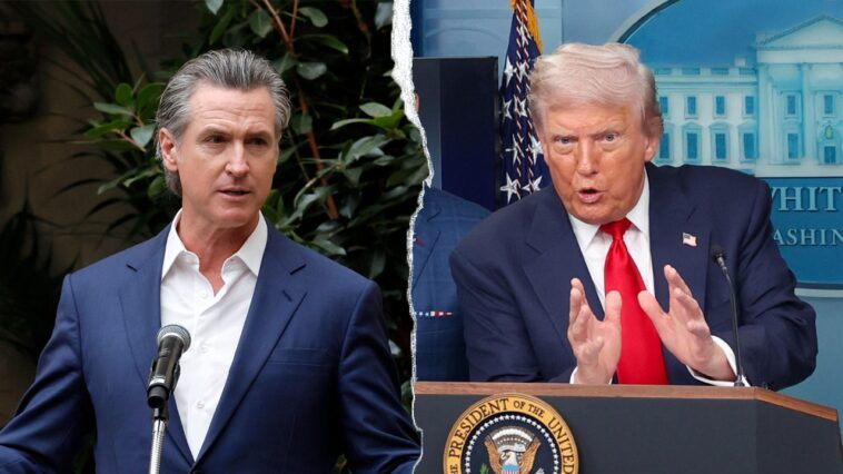trump-urges-texas-republicans-to-swiftly-pass-redistricting-maps-while-newsom,-california-dems-counter
