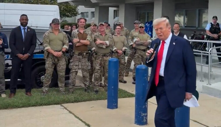 watch-live:-president-trump-delivers-remarks-while-patrolling-dc