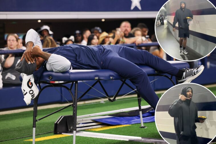 micah-parsons-eats-pregame-nachos,-rests-on-medical-table-as-cowboys-contract-drama-takes-wild-turn