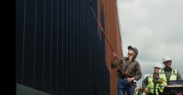 watch-—-trump:-dhs-secretary-kristi-noem’s-black-paint-makes-border-wall-‘untouchable’