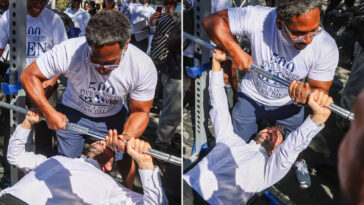 zohran-mamdani-fails-at-bench-press-while-trying-to-show-off-at-men’s-day-in-brooklyn