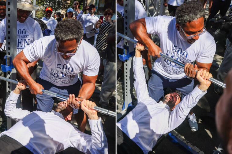 zohran-mamdani-fails-at-bench-press-while-trying-to-show-off-at-men’s-day-in-brooklyn