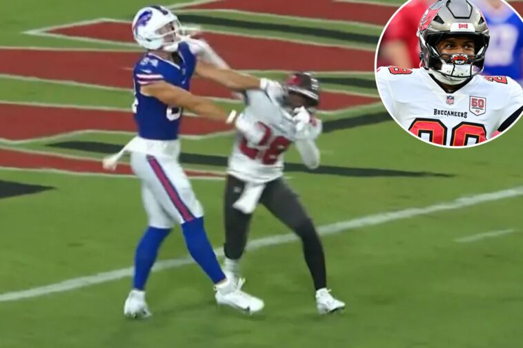 shilo-sanders-waived-by-buccaneers-after-getting-ejected-for-throwing-punch-at-bills-player