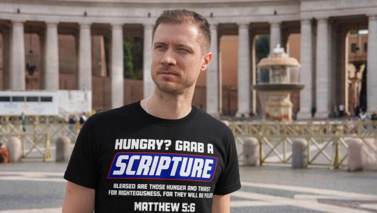 man-fulfills-the-great-commission-by-occasionally-wearing-novelty-christian-t-shirt-in-public