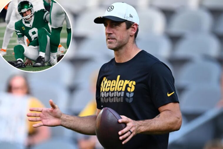 aaron-rodgers-isn’t-buying-into-jets-steelers-hype-before-his-week-1-return