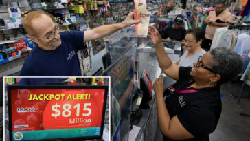 powerball-jackpot-skyrockets-to-a-life-changing-$815m-ahead-of-wednesday’s-drawing-—-7th-largest-in-game’s-history