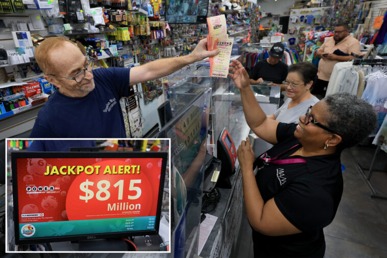 powerball-jackpot-skyrockets-to-a-life-changing-$815m-ahead-of-wednesday’s-drawing-—-7th-largest-in-game’s-history