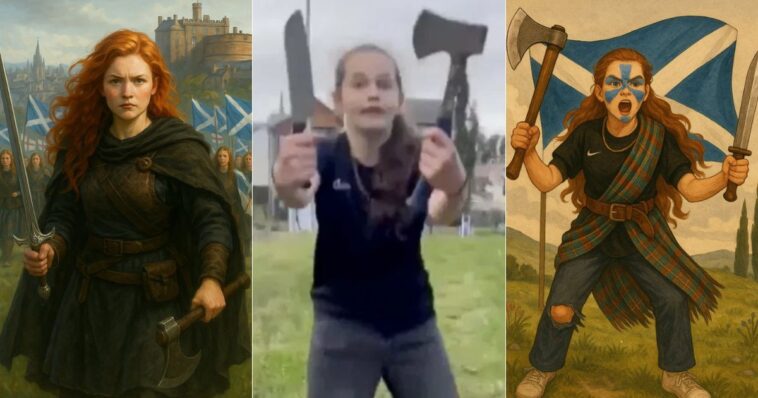 spectacular-pictures:-scottish-girl-arrested-for-wielding-axe,-knife-to-protect-sister-from-immigrant-officially-becomes-legend