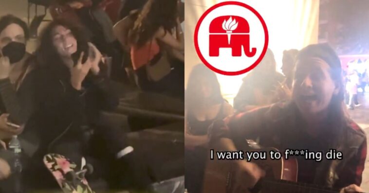 deranged-leftist-protesters-sing-song-written-on-assassin’s-bullet-casings-a-nyu-charlie-kirk-vigil,-shout-‘i-want-you-to-f-cking-die’-at-college-republican-club-prez-(video)