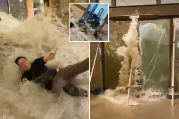 horror-moment-unstoppable-wall-of-water-from-monster-typhoon-burst-through-glass,-washing-away-hotel-guests