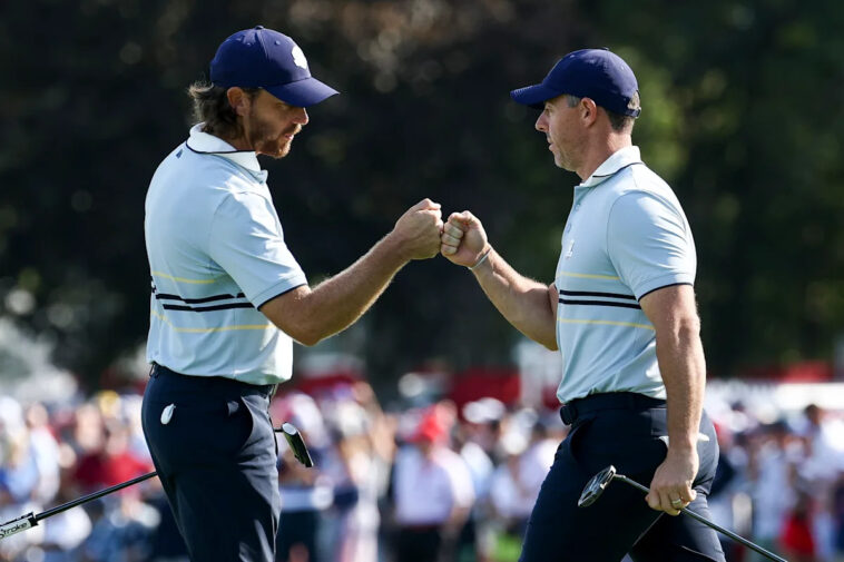 ryder-cup:-tommy-fleetwood,-rory-mcilroy-partnership-continues-to-deliver-for-europe