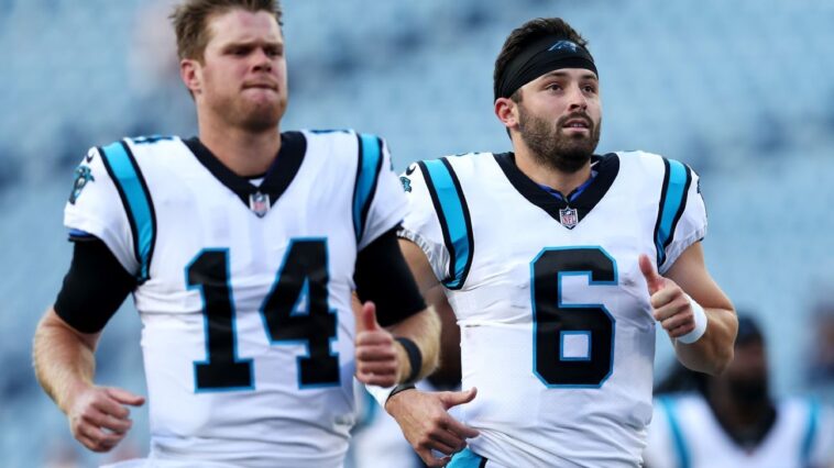 ‘no,-we-don’t’:-ex-panthers-mayfield,-darnold-won’t-reminisce-on-carolina-days