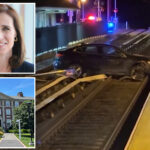 ex-adelphi-university-president-charged-with-drunken-driving-after-wild-crash-ends-with-car-landing-on-lirr-tracks:-cops